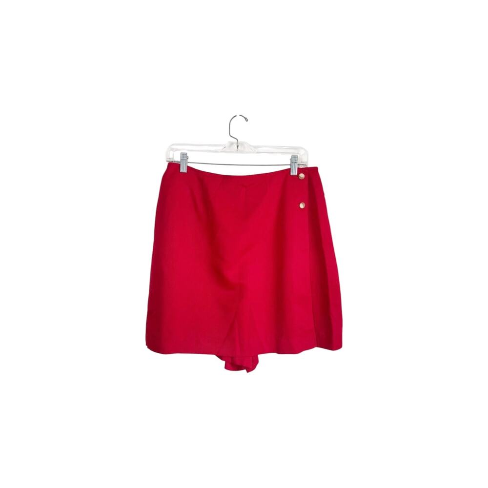 VTG Talbots Petites Red Skort Preppy Schoolgirl Bold Classic Academia NEW 14